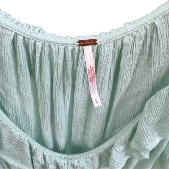 Free People Women's If Only Ruffle Blouse Top Size Large - Picture 5 of 6